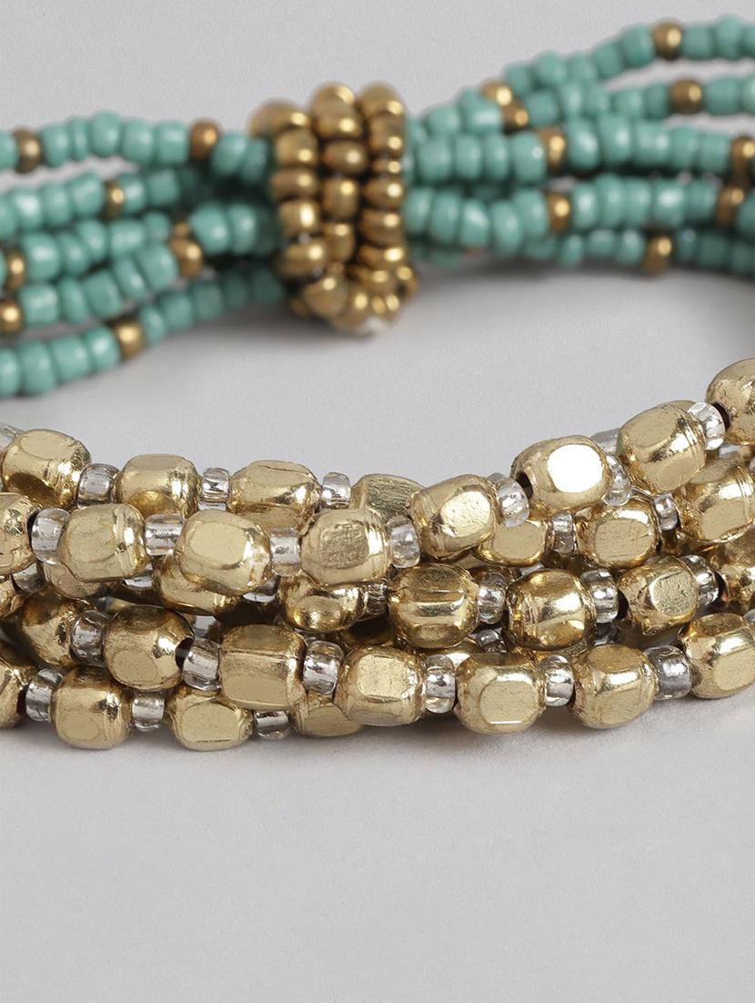 beige brass multi layer bracelet - 21228662 - Standard Image - 2
