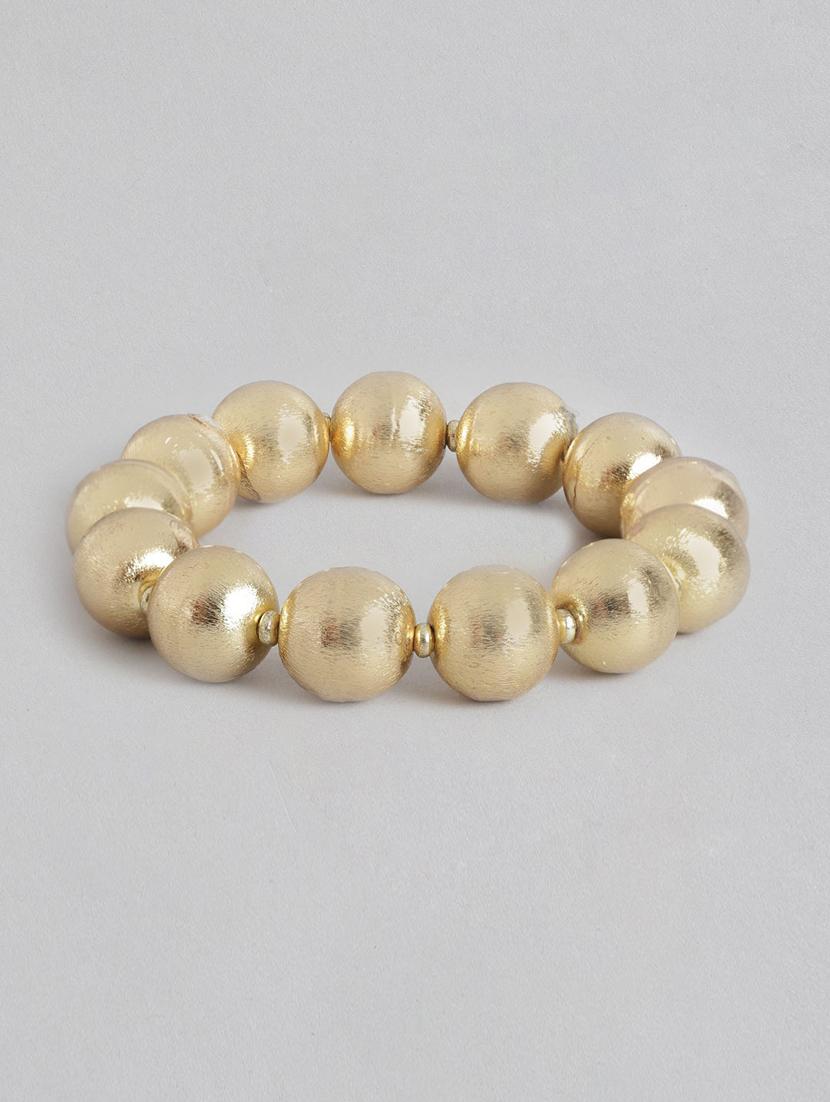 gold brass beaded bracelet - 21228665 -  Zoom Image - 0