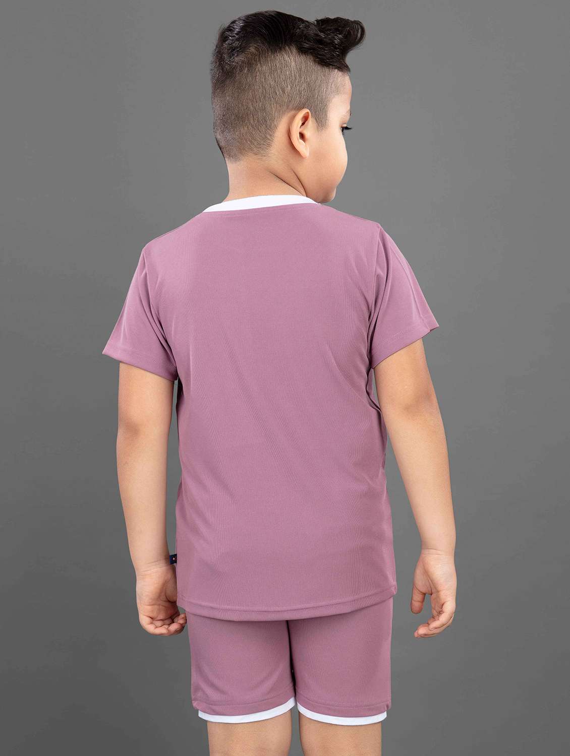 boy printed round neck shorts set - 21228716 - Standard Image - 2