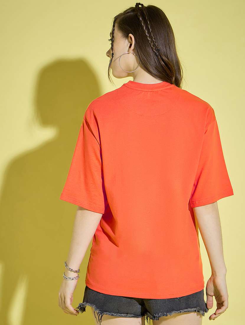 women round neck graphic oversized t-shirt - 21229038 -  Standard Image - 2