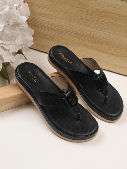 black slip on sandal - 21229438 -  Standard Image - 0