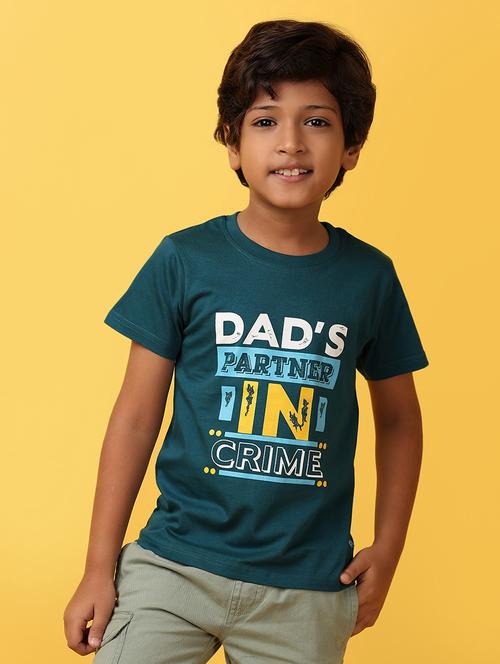 boys round neck front print t-shirt - 21230171 - Standard Image - 0