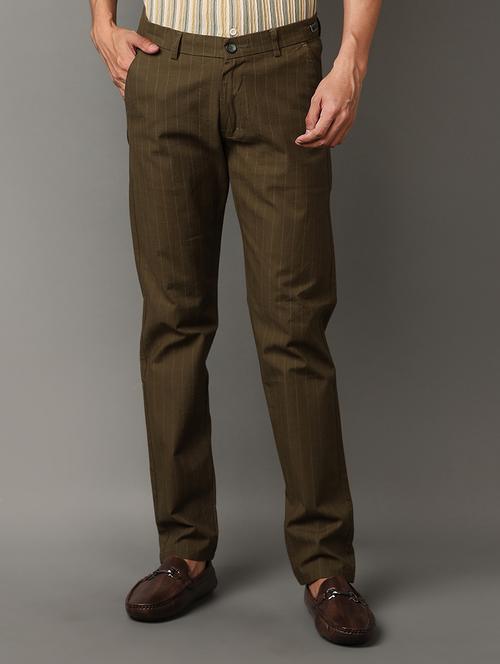 men mid rise chinos casual trousers - 21230212 - Standard Image - 0