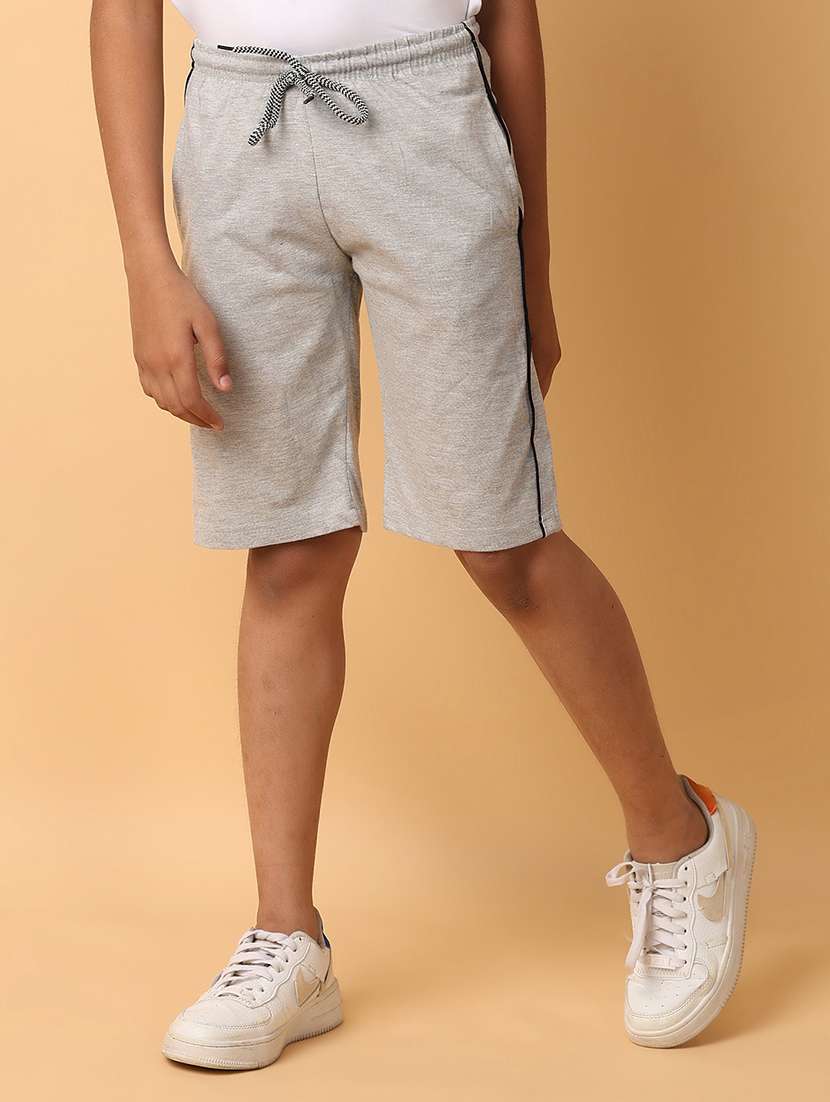 boys cotton solids three fourth shorts