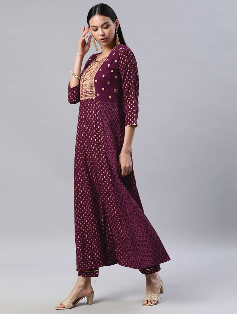 women kurta pant set with dupatta - 21230437 - Standard Image - 2