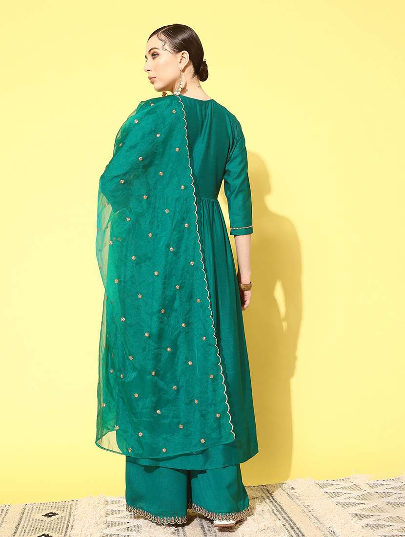 women three quarter sleeve suit set - 21230456 - Standard Image - 2
