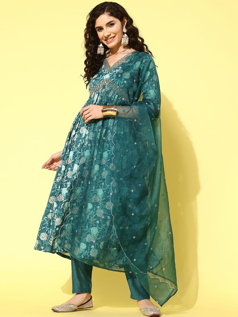 women three quarter sleeve suit set - 21230462 - Standard Image - 2