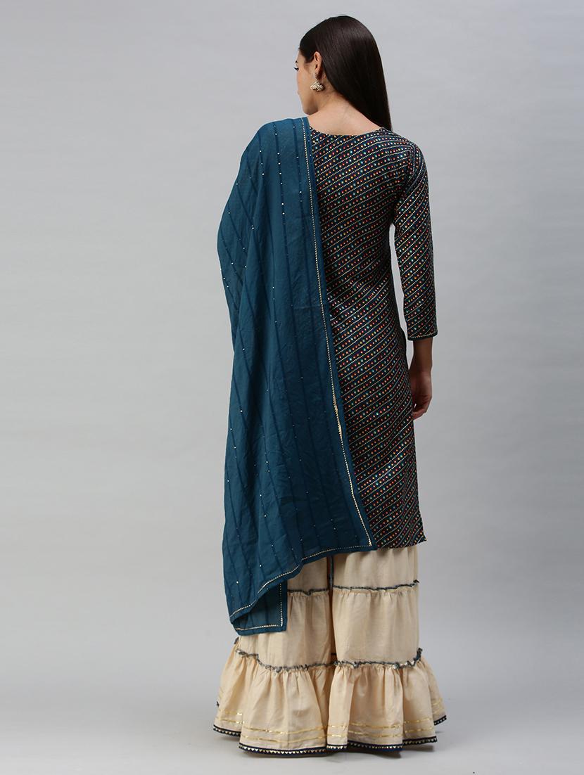 women kurta sharara set with dupatta - 21230493 - Standard Image - 2