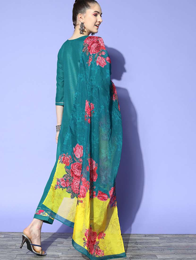 women kurta pant set with dupatta - 21230521 - Standard Image - 2