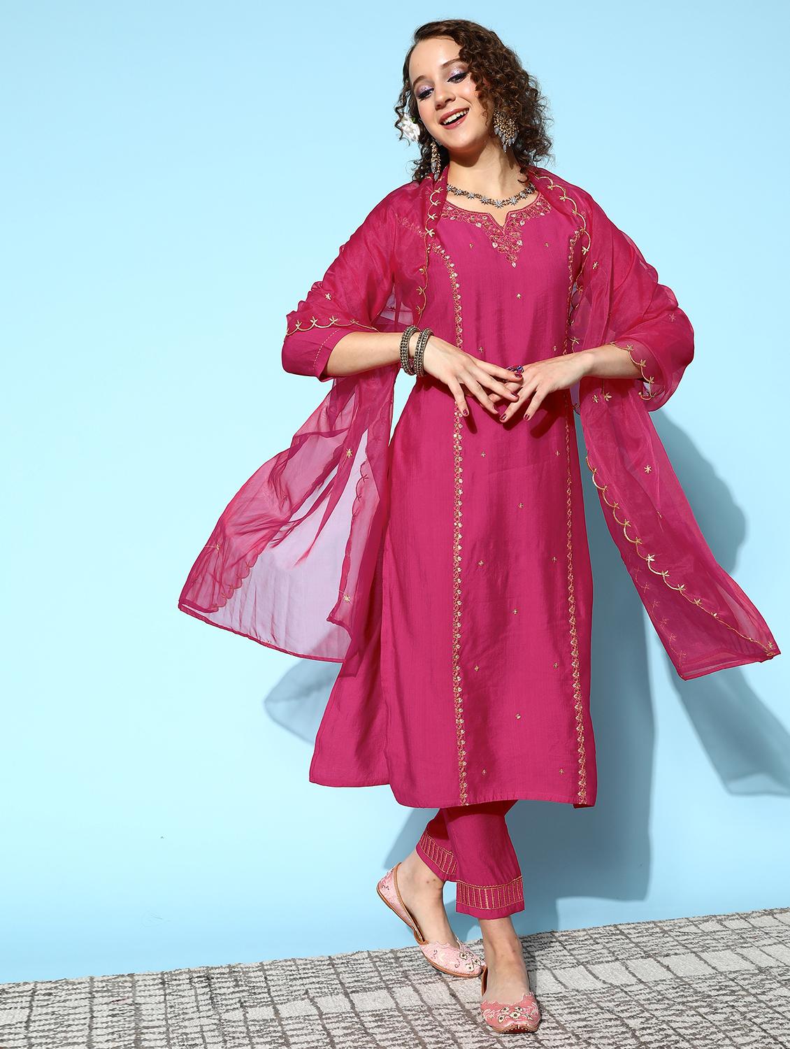 women three quarter sleeve suit set