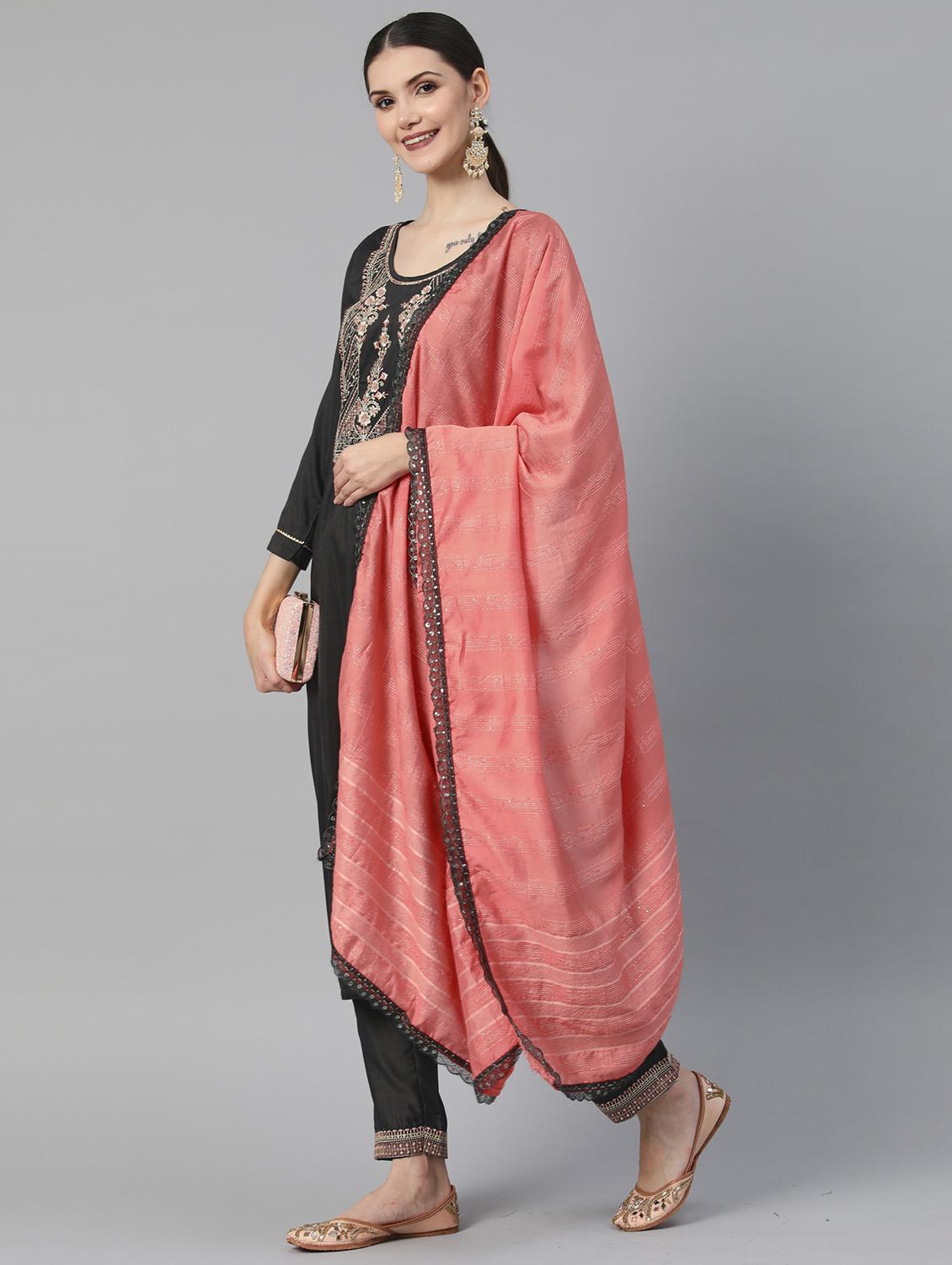 women kurta pant set with dupatta - 21230778 - Standard Image - 2