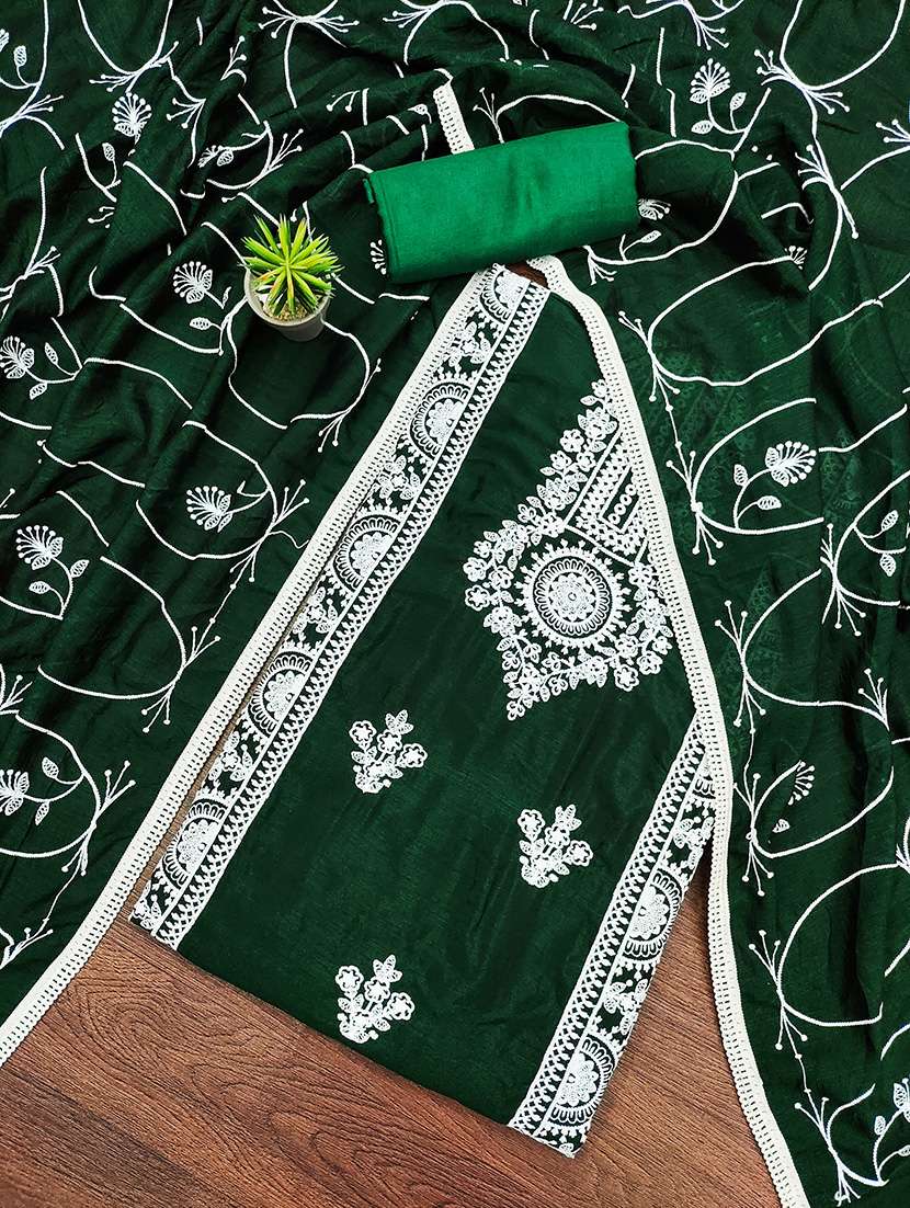 women green unstitched suit