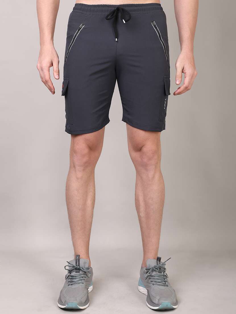 grey lycra blend shorts
