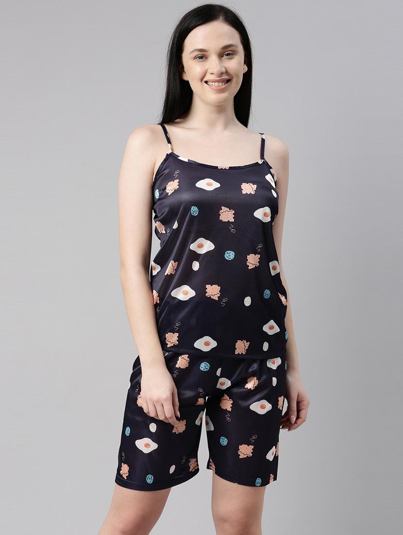 women printed shorts nightwear set - 21231262 - Standard Image - 2