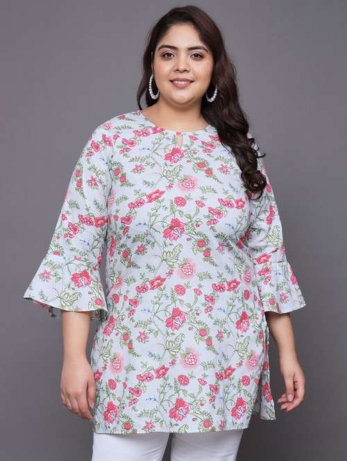 women green floral printed straight kurti - 21231817 -  Standard Image - 0