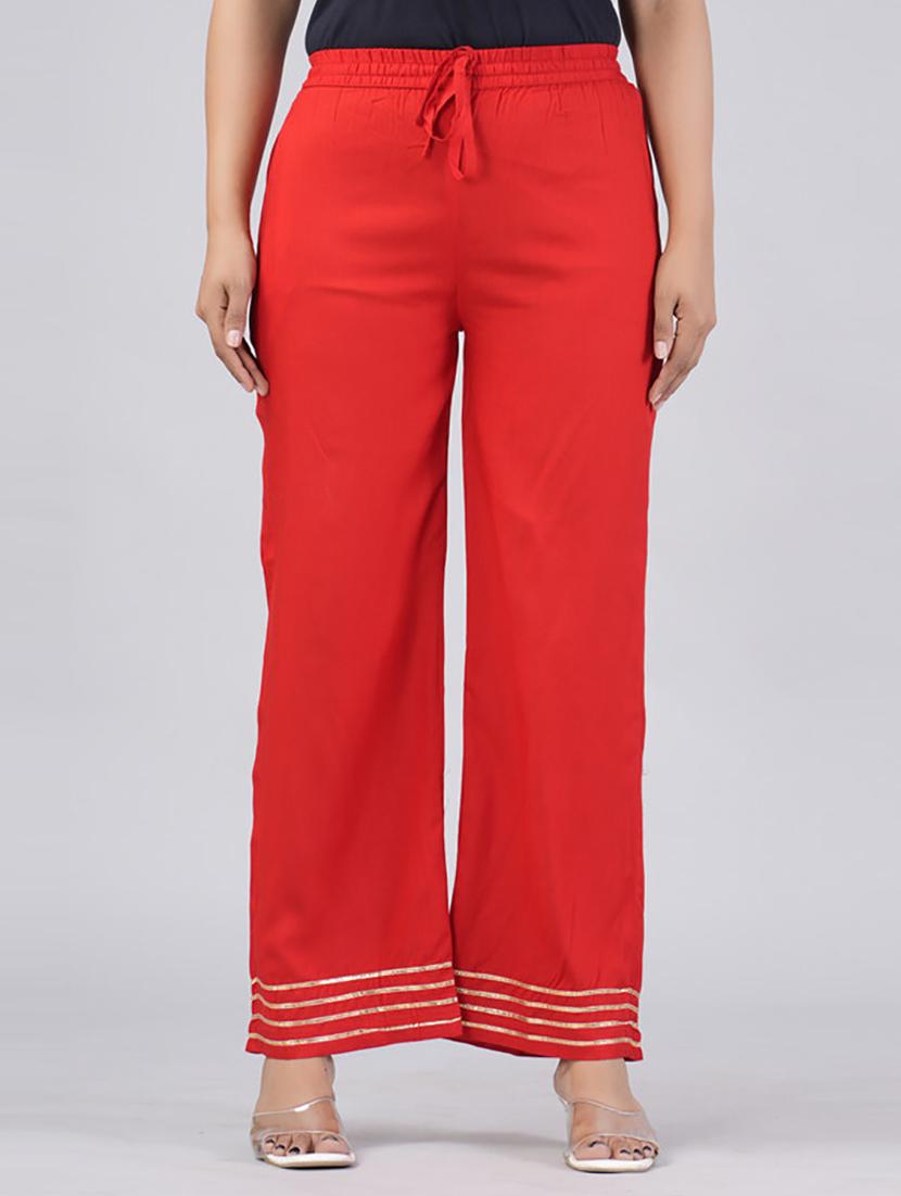 women straight fit stripes palazzo - 21231954 -  Zoom Image - 0