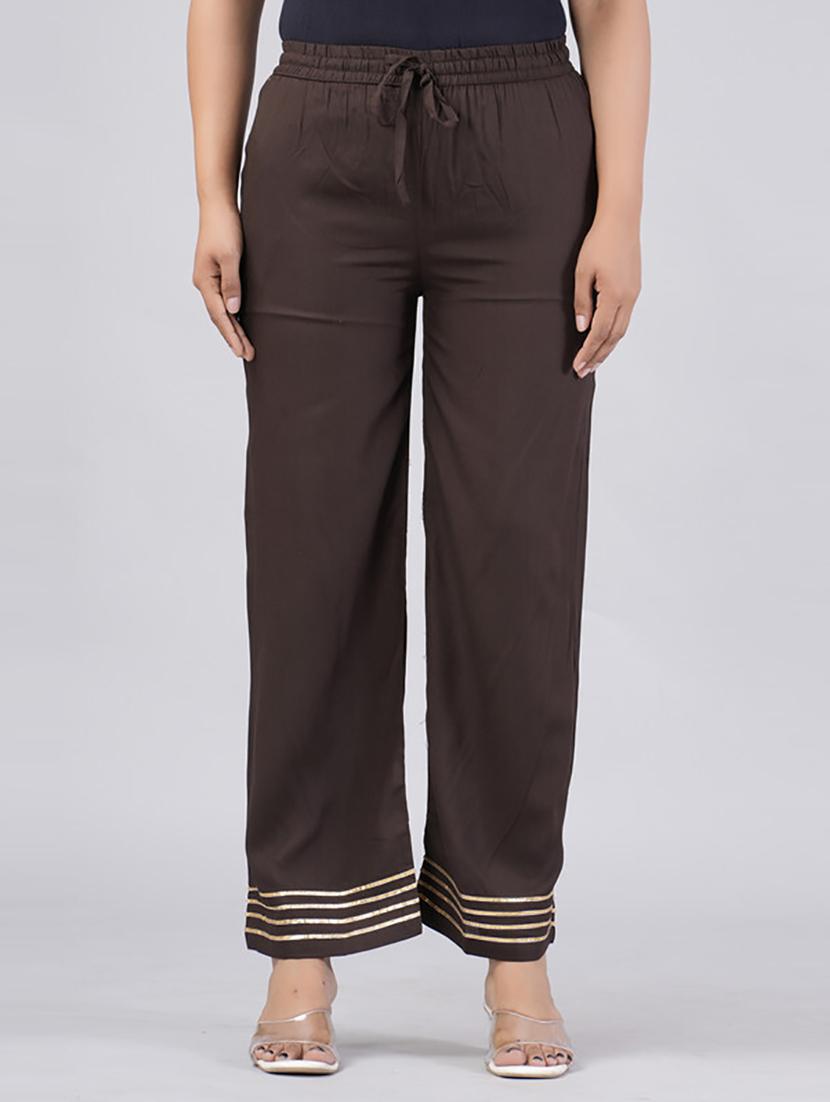 women straight fit stripes palazzo - 21231955 -  Zoom Image - 0