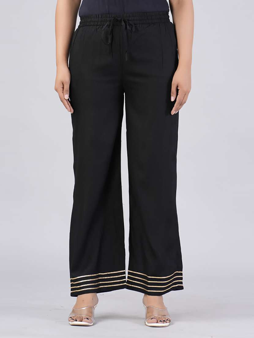 women straight fit stripes palazzo