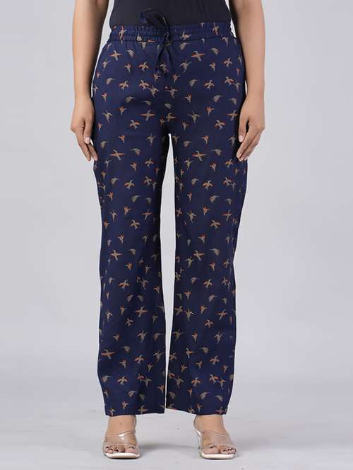 women straight fit printed palazzo - 21231960 - Standard Image - 0