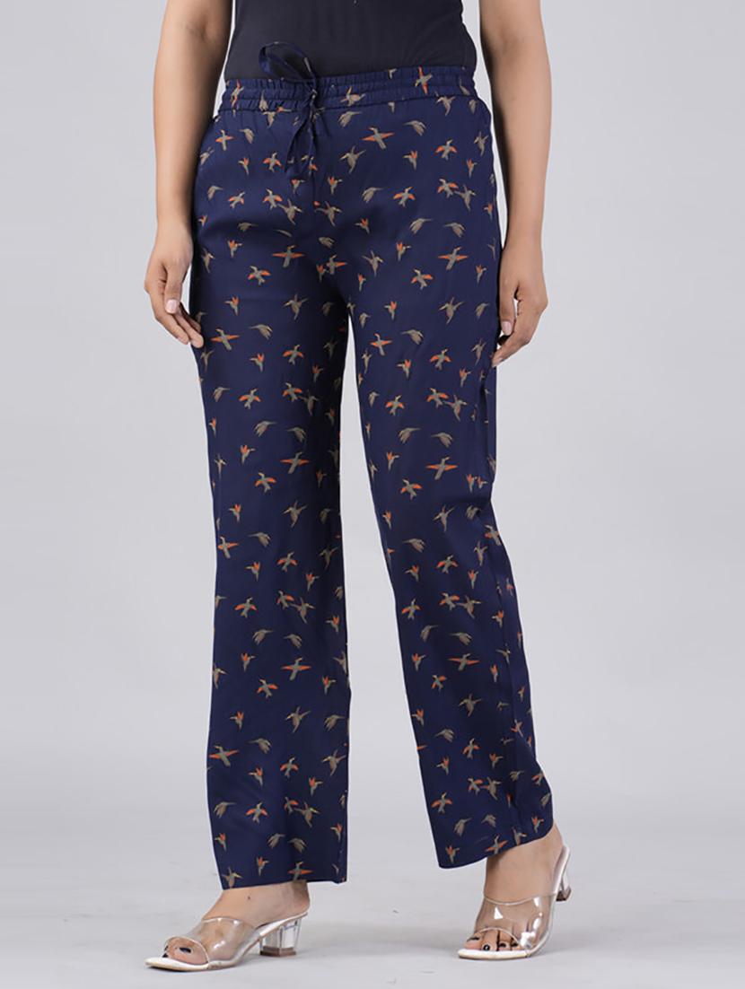 women straight fit printed palazzo - 21231960 - Standard Image - 2