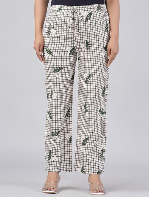women straight fit printed palazzo - 21231961 - Standard Image - 0