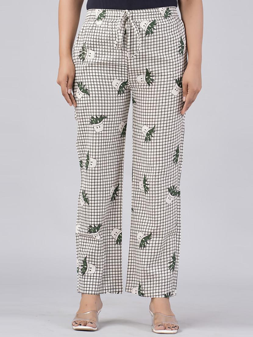 women straight fit printed palazzo - 21231961 - Zoom Image - 0