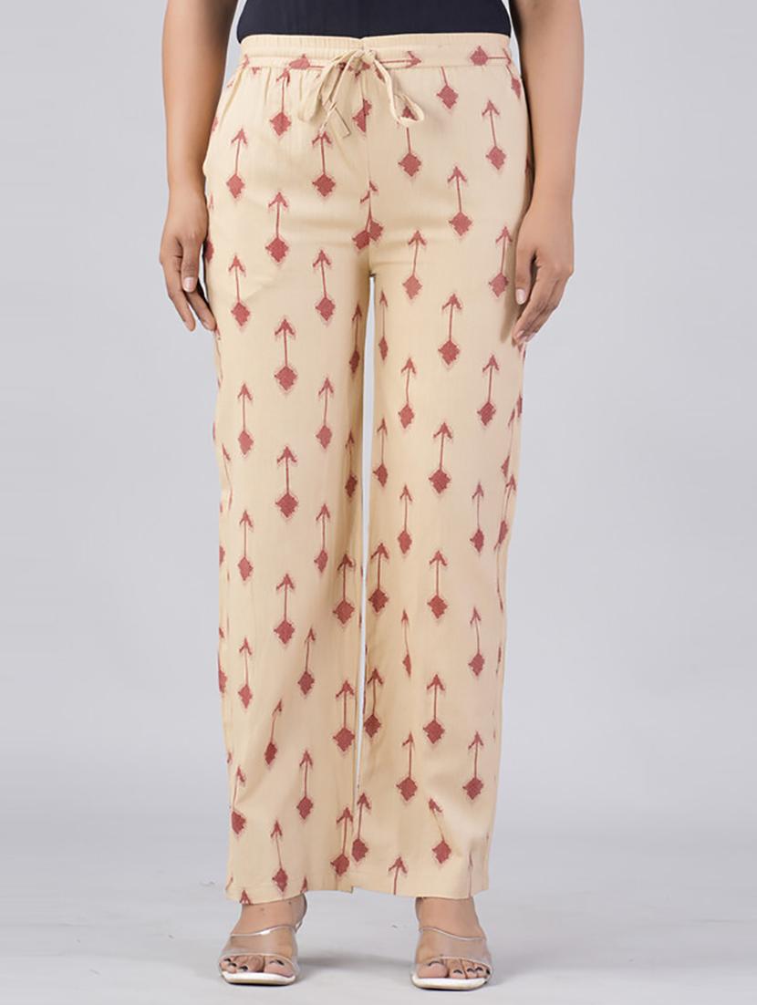 women straight fit printed palazzo - 21231962 -  Zoom Image - 0