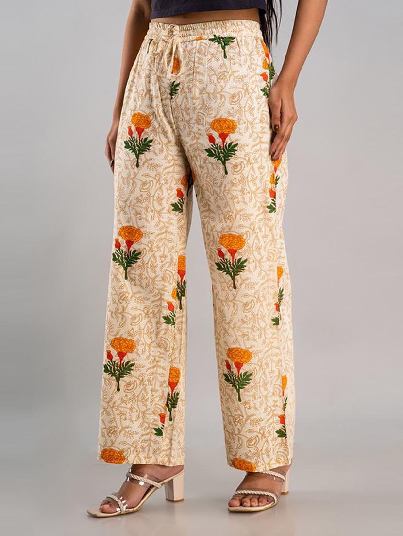 women straight fit printed palazzo - 21231982 - Standard Image - 2