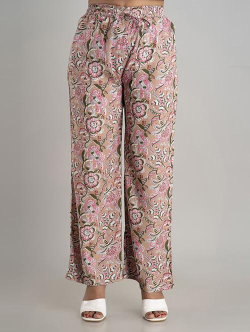 women straight fit printed palazzo - 21231984 -  Standard Image - 0