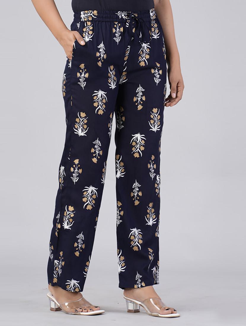 women straight fit printed palazzo - 21231991 - Standard Image - 2