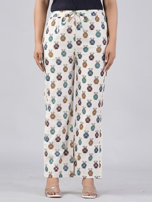 women straight fit printed palazzo - 21231992 - Standard Image - 0