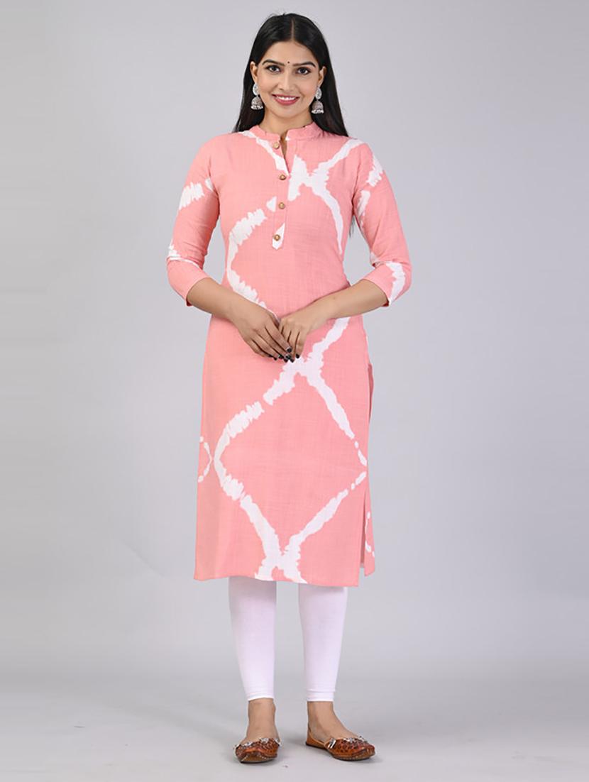 women three quarter sleeve printed straight kurta - 21232007 -  Zoom Image - 0