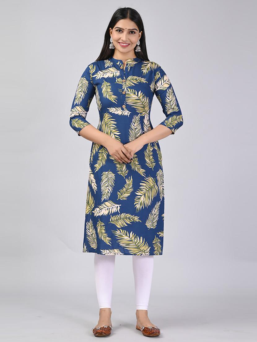 women three quarter sleeve straight kurta - 21232062 - Zoom Image - 0
