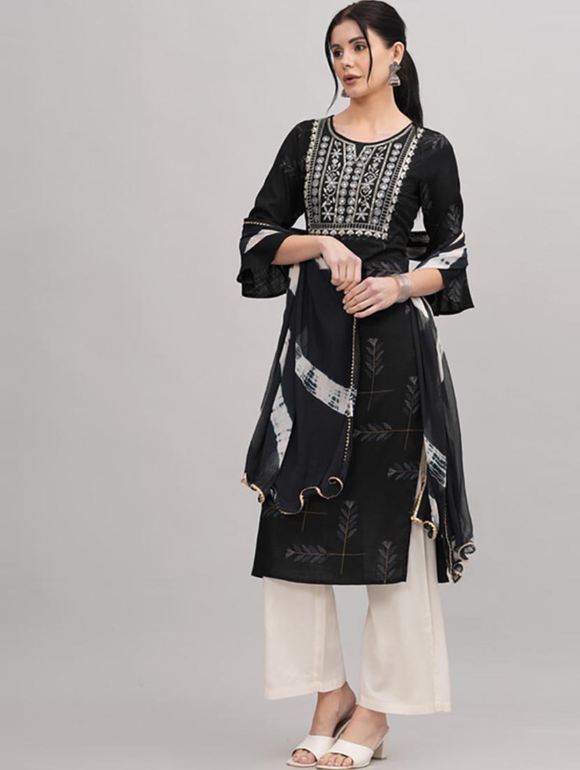 women kurta palazzo set wit dupatta - 21232135 - Standard Image - 2