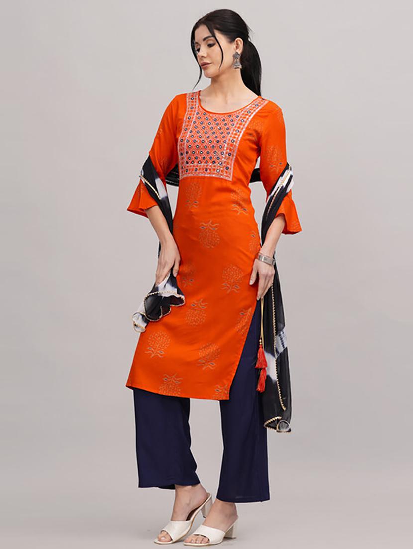 women kurta palazzo set wit dupatta - 21232137 - Standard Image - 2