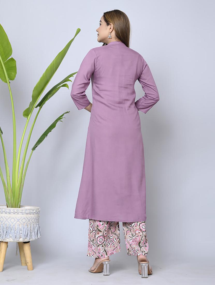 women kurta palazzo set wit dupatta - 21232167 - Standard Image - 2