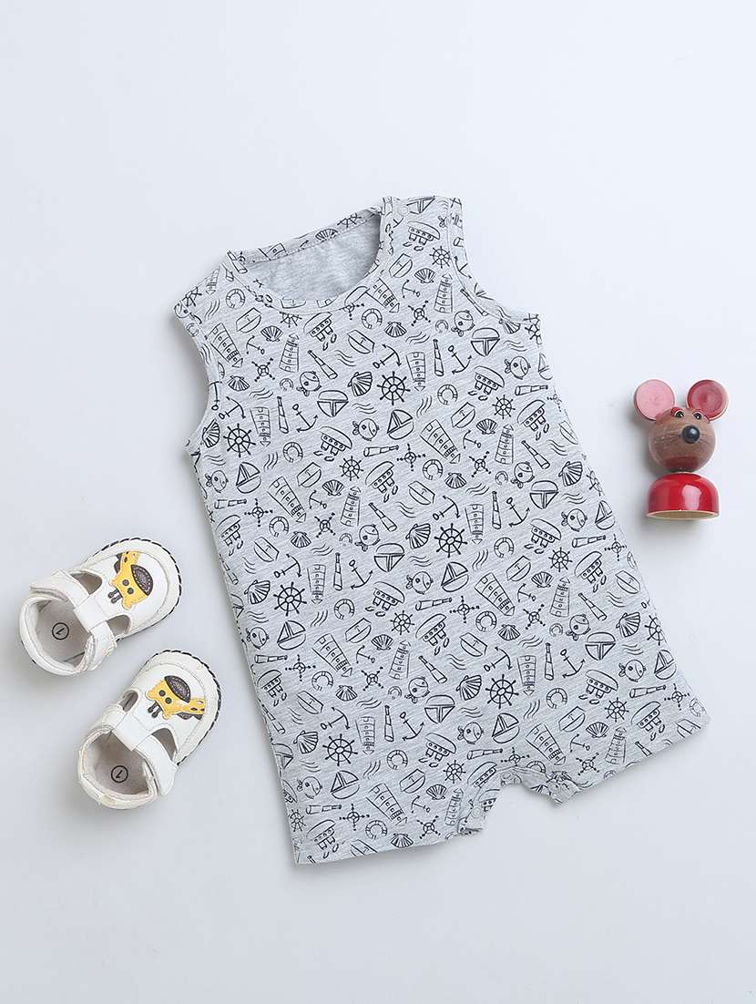 grey cotton romper