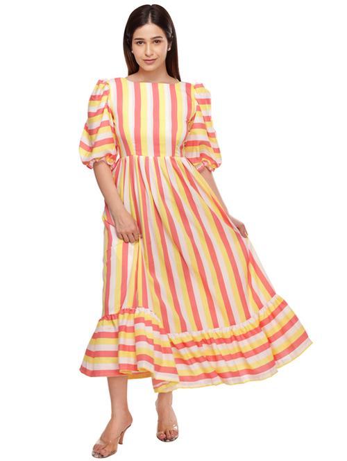 white polyester fit & flare dress - 21232957 -  Standard Image - 0