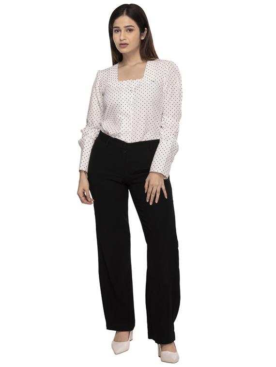 white crepe regular shirt - 21232966 -  Zoom Image - 0