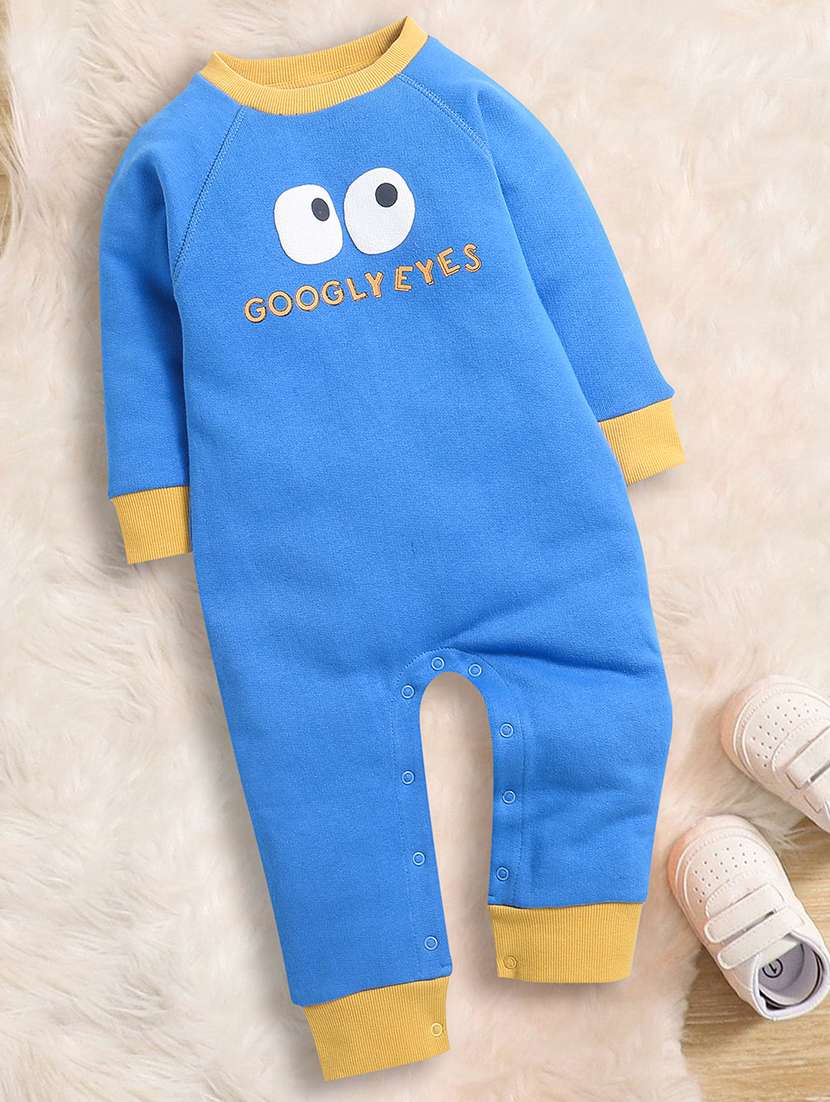 blue cotton romper