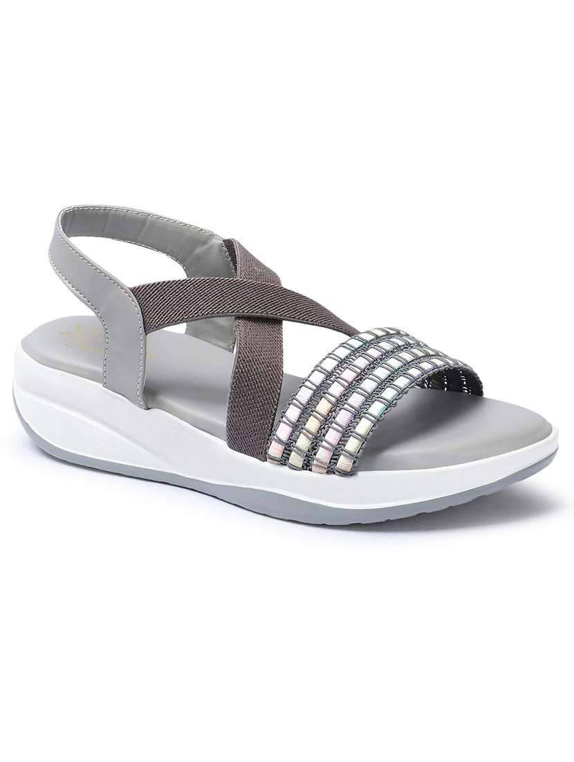grey slip on wedge - 21233173 - Standard Image - 2
