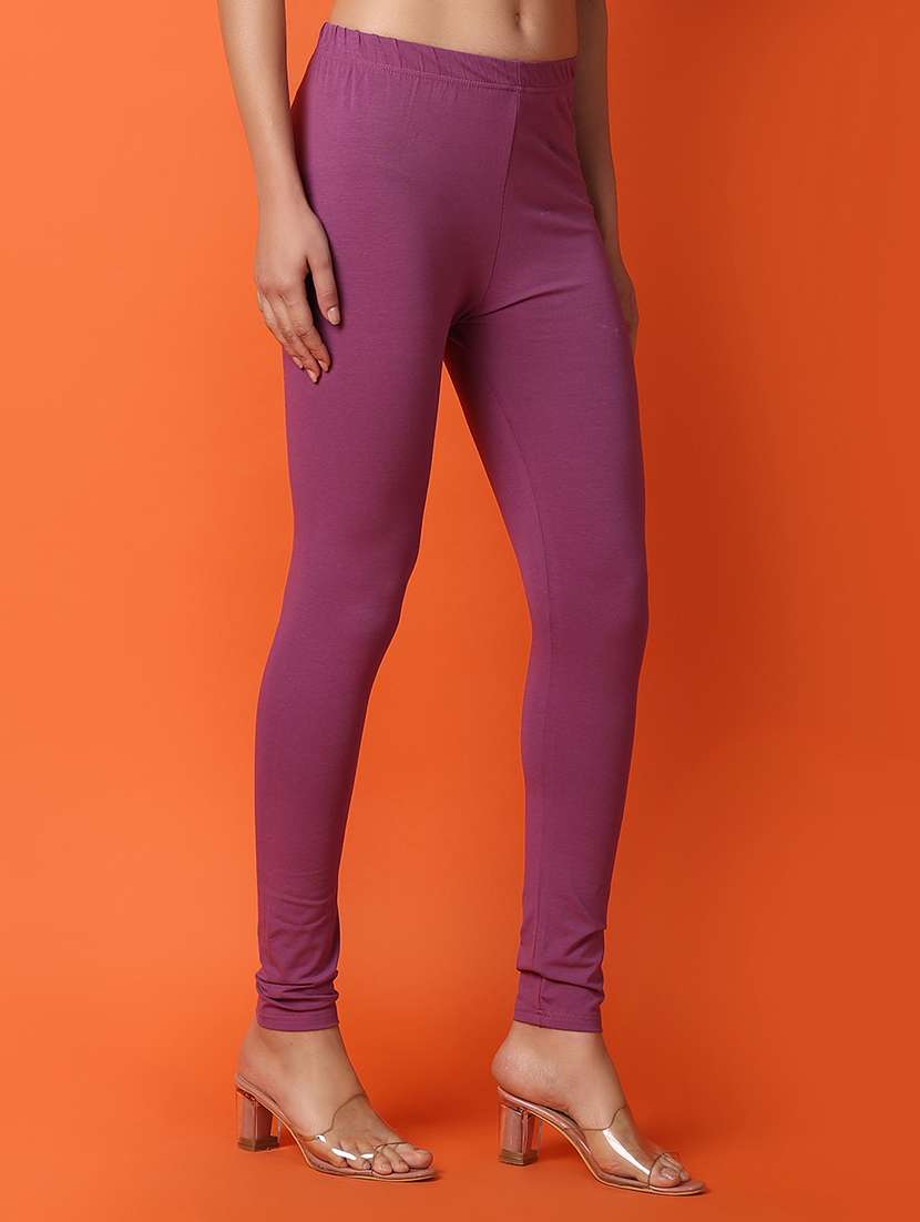 women purple cotton leggings - 21233266 -  Standard Image - 2