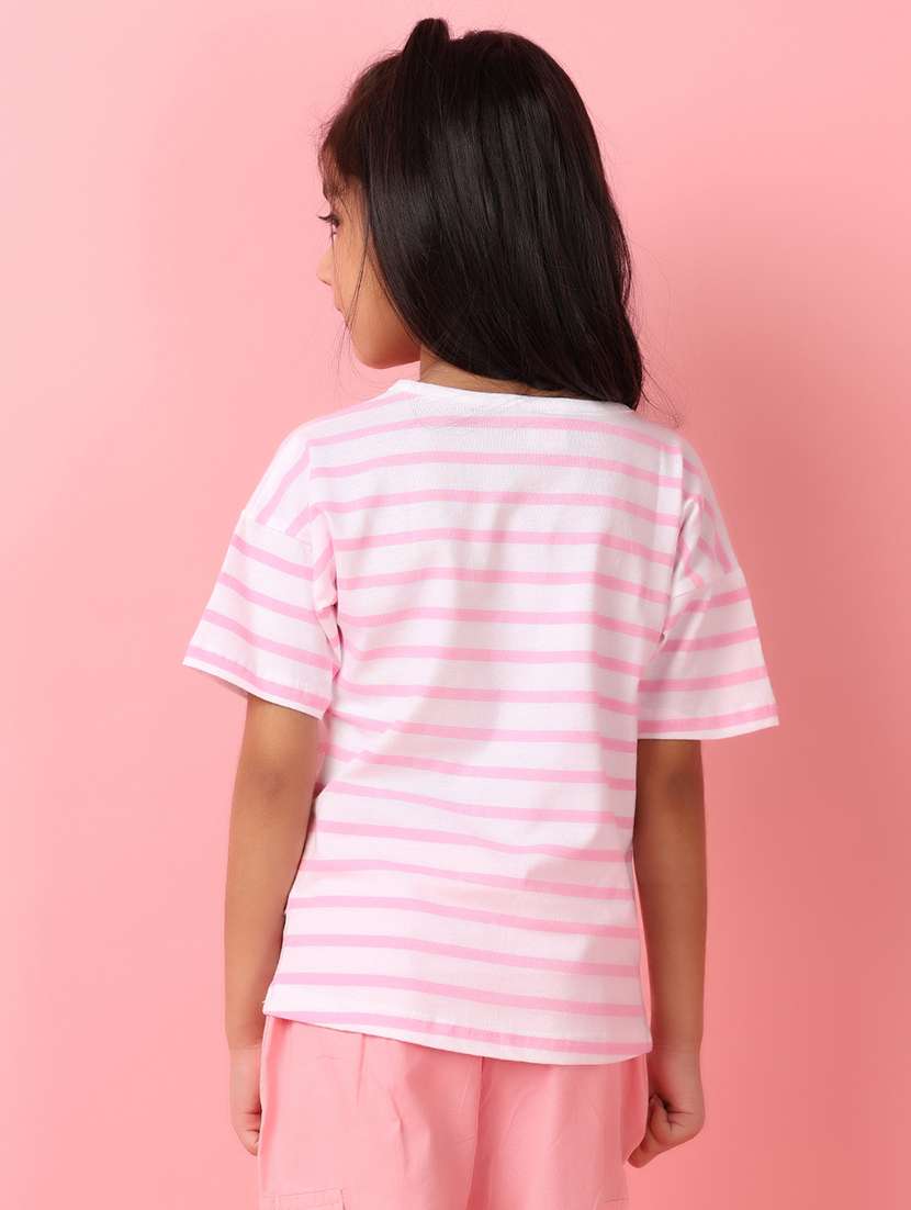 girls round neck printed tee - 21233274 -  Standard Image - 2