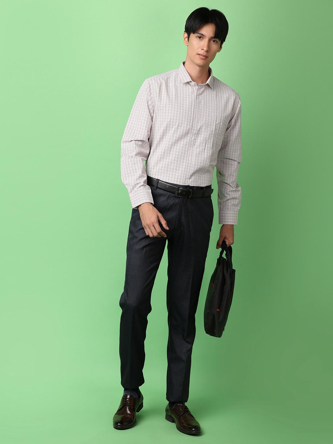 orange poly cotton formal shirt - 21233301 - Standard Image - 7