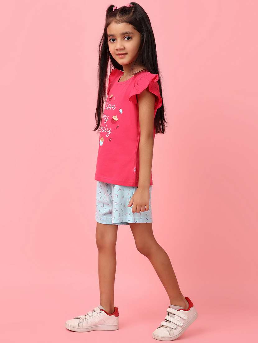 girls printed cotton twin set - 21233317 -  Standard Image - 2