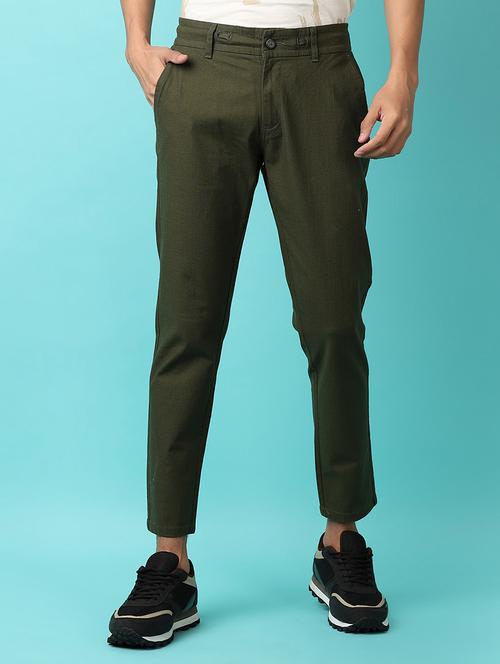 men mid rise chinos casual trousers - 21233376 -  Standard Image - 0