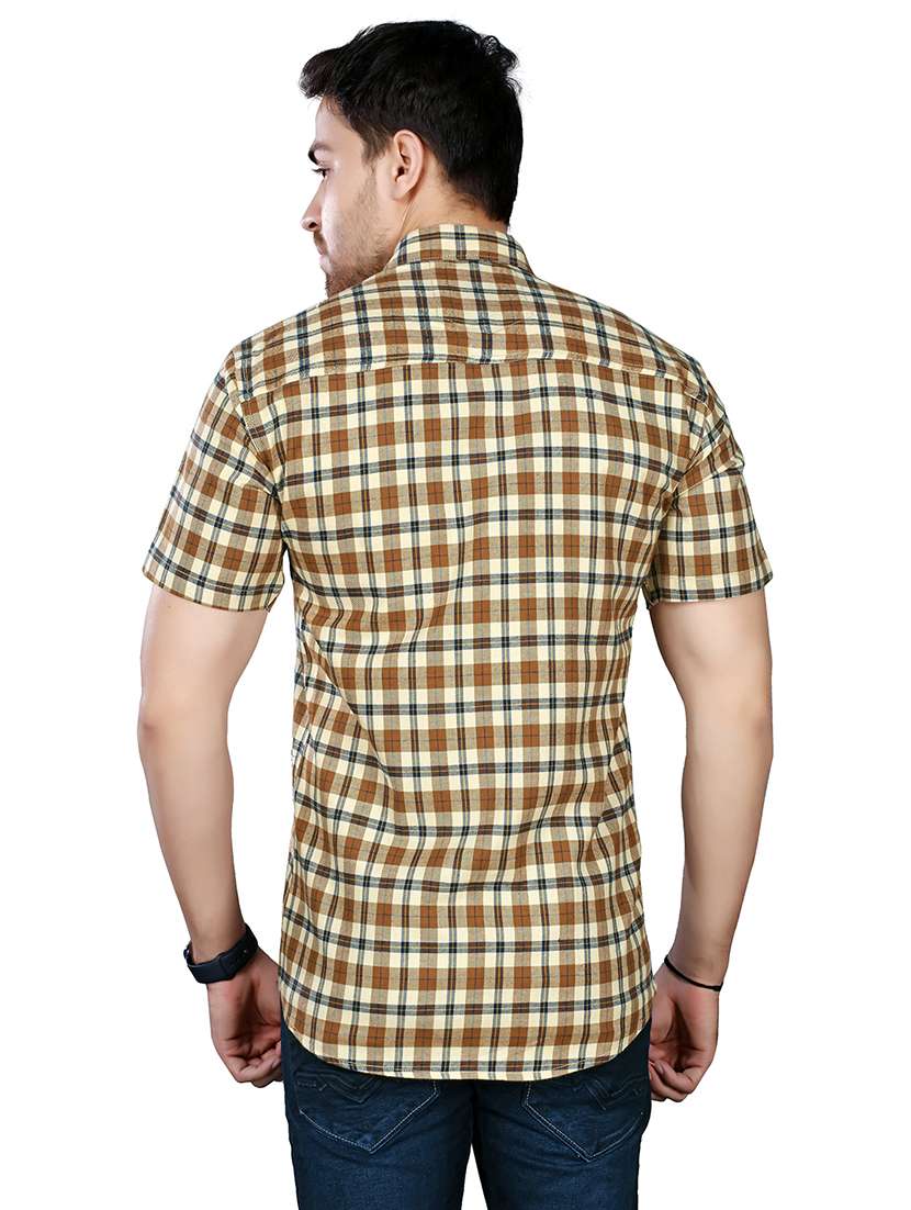 men checkered cotton casual shirt - 21235821 - Standard Image - 2