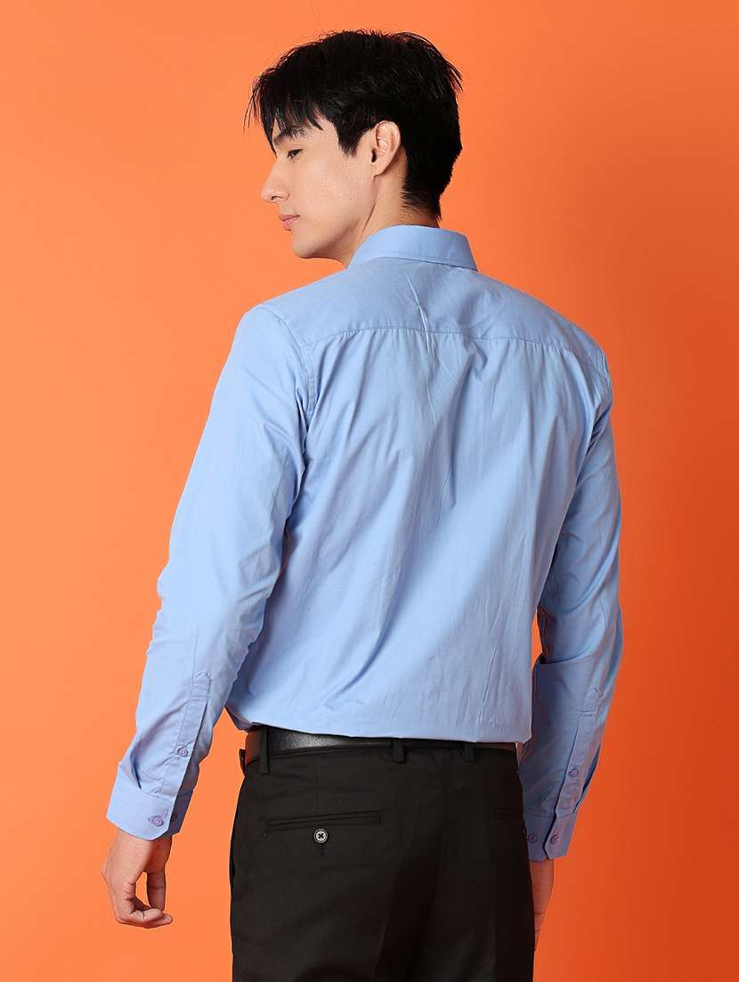 men solid long sleeve formal shirt - 21236140 -  Standard Image - 2