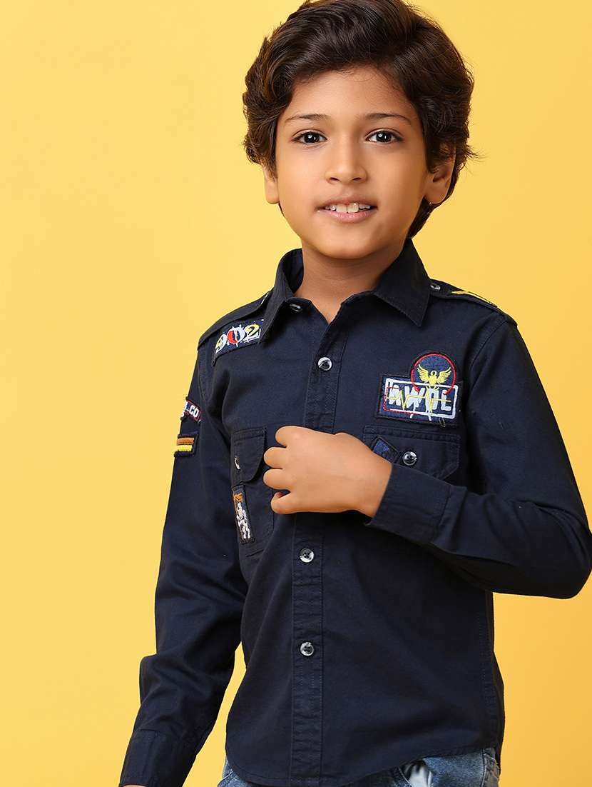 boys cotton full sleeve shirt - 21236143 -  Standard Image - 2