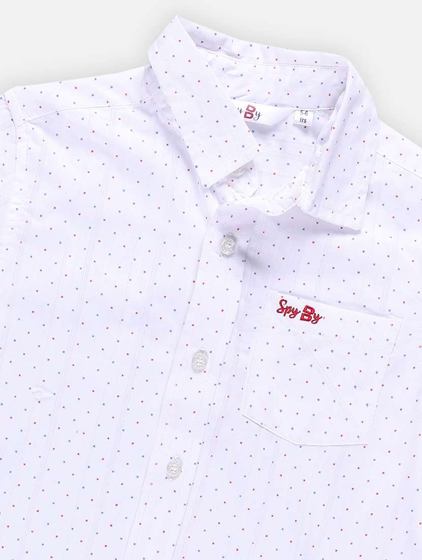 boys solid cotton shirt - 21236444 - Standard Image - 2